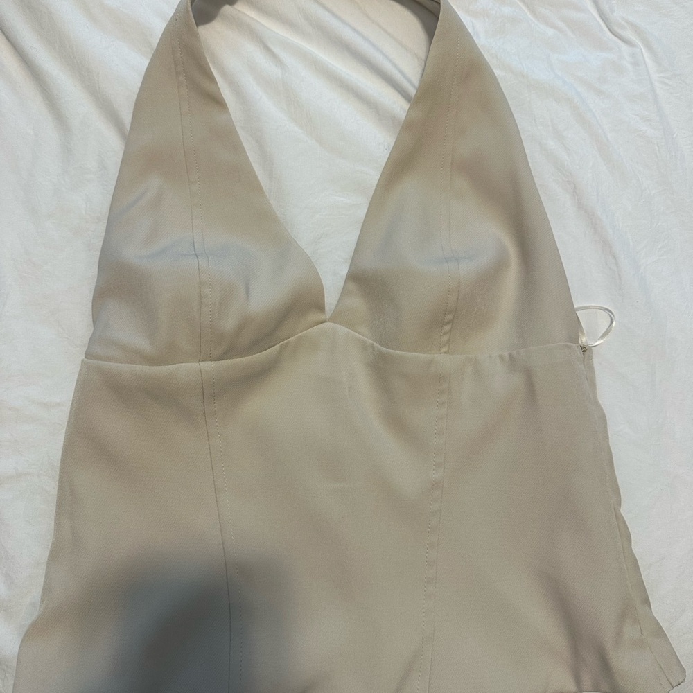 Boutique Beige Halter Top